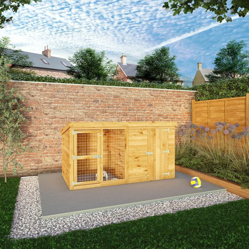 Adley 8' x 4' Dog Kennel & Run | Sheds.co.uk