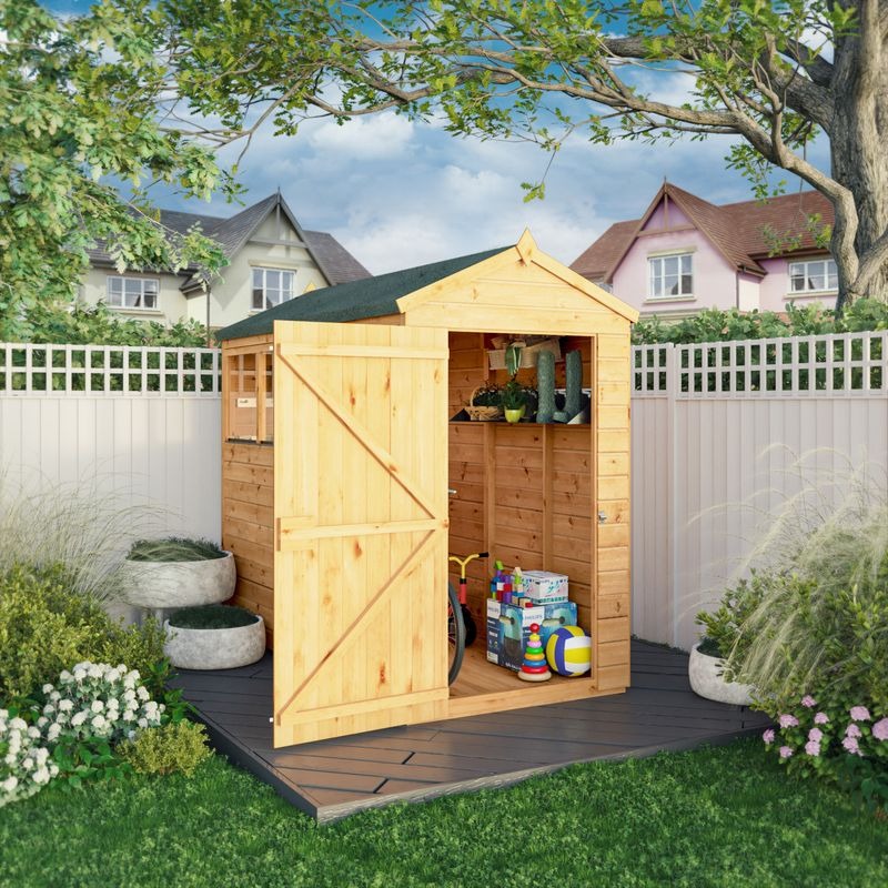 Adley 8' x 4' Lumberjack Premium Shiplap Modular Apex Shed | Sheds.co.uk
