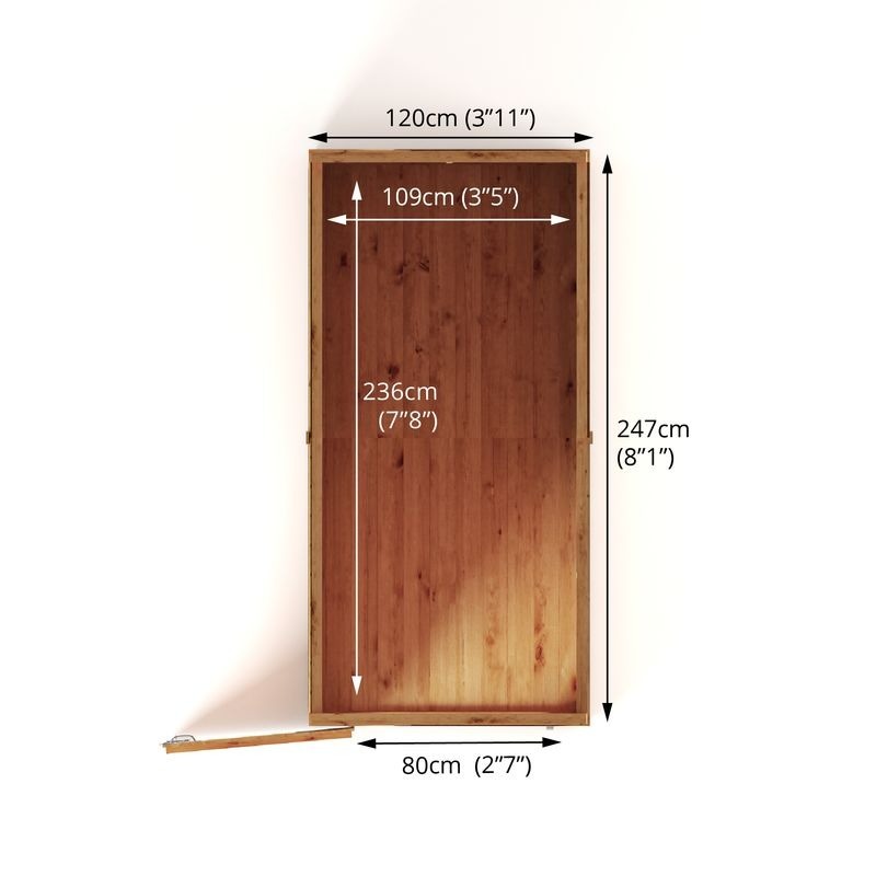 Adley 8' x 4' Lumberjack Premium Shiplap Modular Pent Shed | Sheds.co.uk