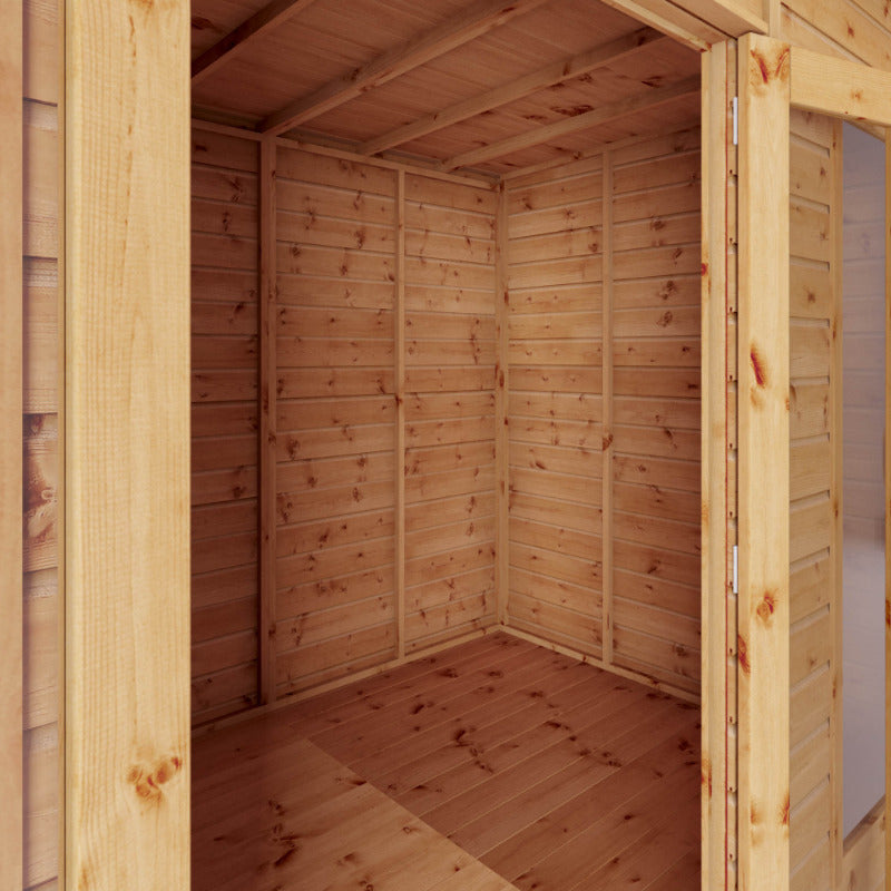 Adley 12' x 6' Honeybourne Summer House With 4' Side Shed | Sheds.co.uk