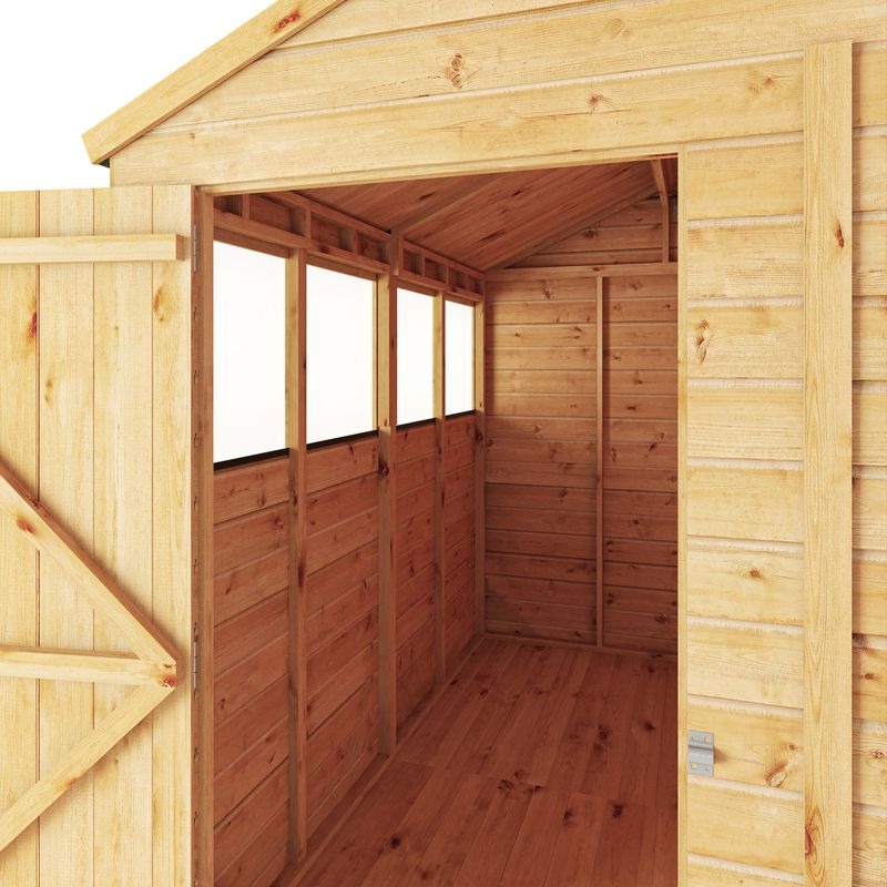 Adley 8' x 6' Lumberjack Premium Shiplap Modular Apex Shed | Sheds.co.uk