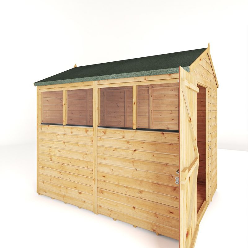 Adley 8' x 6' Lumberjack Premium Shiplap Modular Apex Shed | Sheds.co.uk