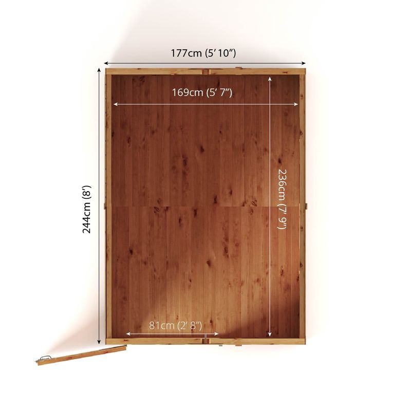 Adley 8' x 6' Lumberjack Premium Shiplap Modular Apex Shed | Sheds.co.uk
