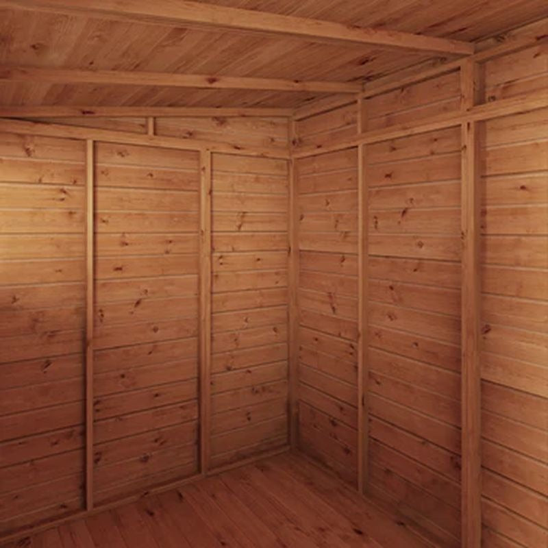 Adley 8' x 6' Lumberjack Premium Shiplap Modular Pent Shed | Sheds.co.uk