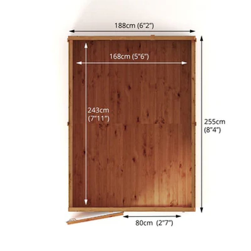 Adley 8' x 6' Lumberjack Premium Shiplap Modular Pent Shed | Sheds.co.uk