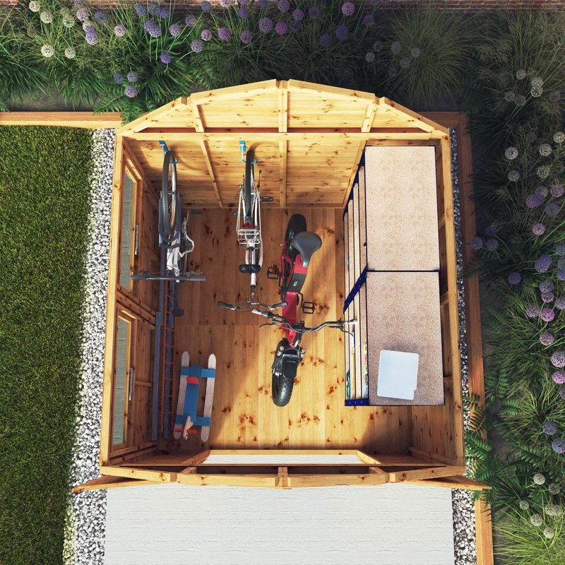 Adley 8' x 8' Premium Double Door Shiplap Dutch Barn | Sheds.co.uk