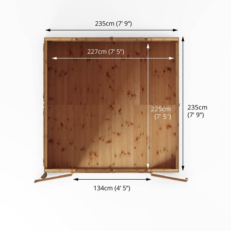 Adley 8' x 8' Premium Double Door Shiplap Dutch Barn | Sheds.co.uk