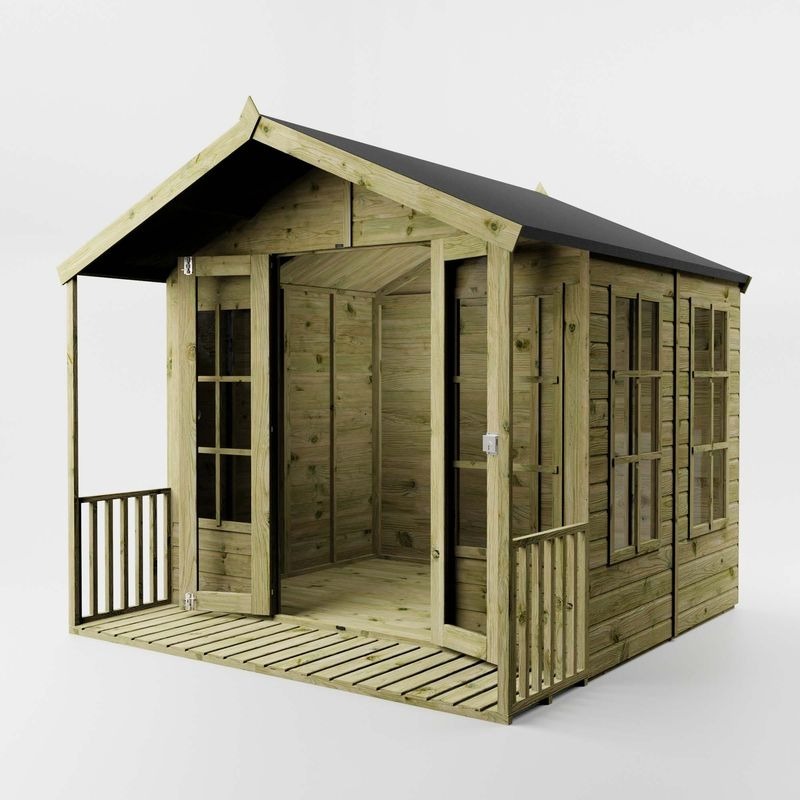 Adley 8' x 8' Premium Traditional Summer House With Veranda | Sheds.co.uk