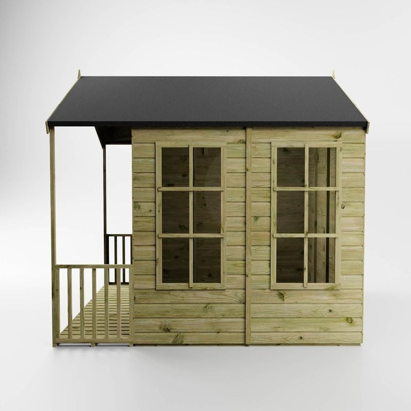 Adley 8' x 8' Premium Traditional Summer House With Veranda | Sheds.co.uk