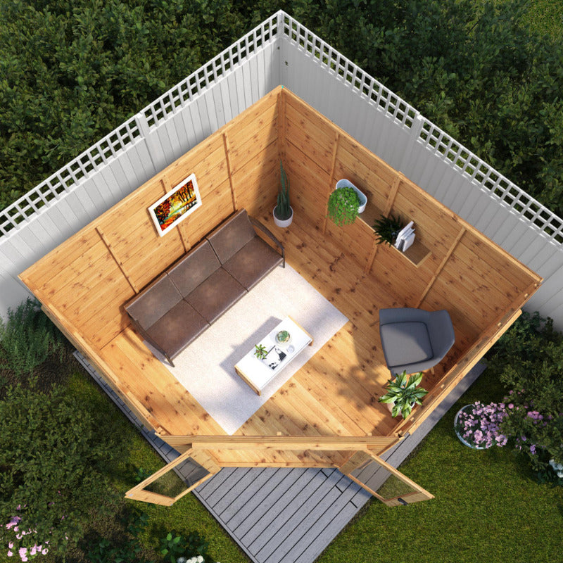 Adley 9' x 9' Chelsea Deluxe Corner Summer House | Sheds.co.uk