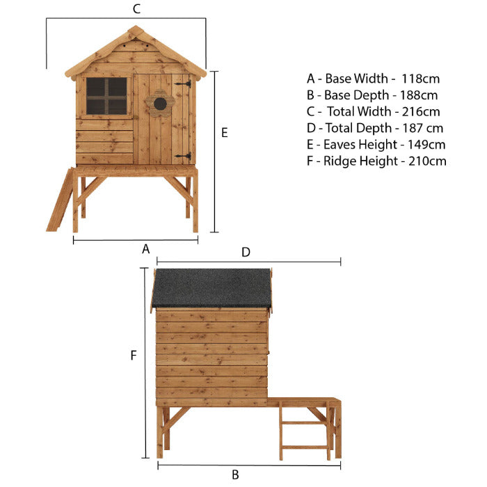 Adley Jellytot Cosy Tower Playhouse | Sheds.co.uk