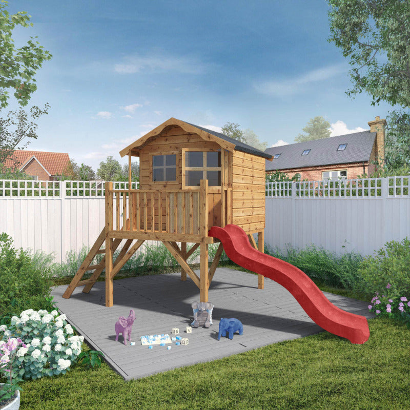 Adley Jellytot Cottage Tower Playhouse & Slide | Sheds.co.uk