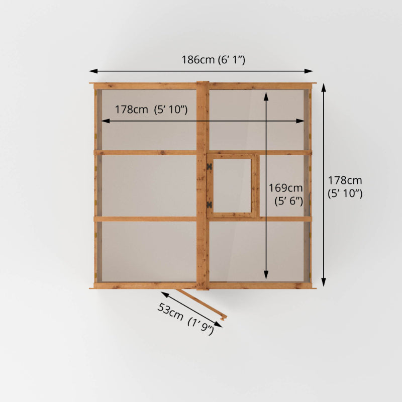 Adley 6' x 6' Budget Shiplap Greenhouse | Sheds.co.uk