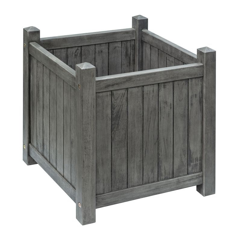 Rowlinson Alderley Grey Square Planter | Sheds.co.uk