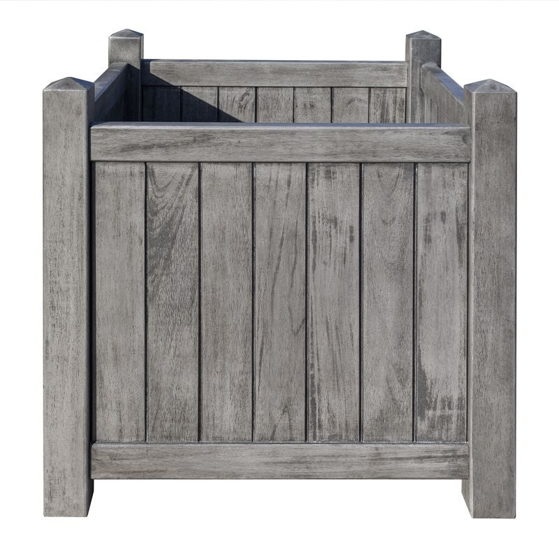 Rowlinson Alderley Grey Square Planter | Sheds.co.uk
