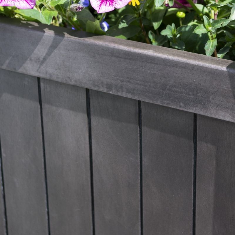 Rowlinson Alderley Grey Square Planter | Sheds.co.uk