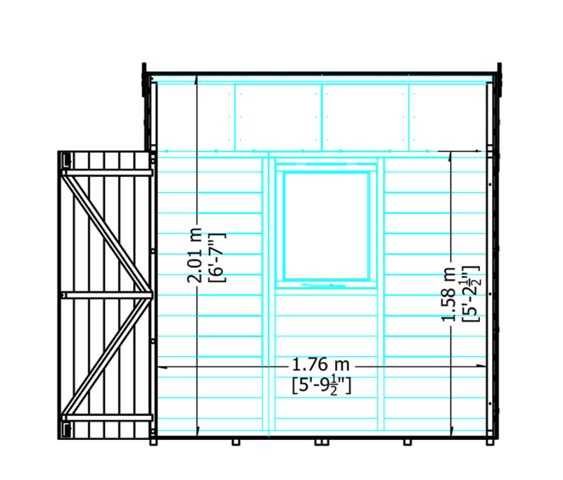 Loxley 6' x 6' Double Door Shiplap Apex Shed | Sheds.co.uk
