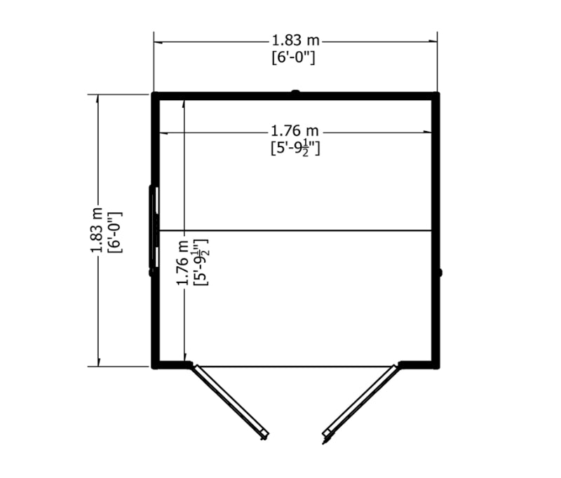 Loxley 6' x 6' Double Door Shiplap Apex Shed | Sheds.co.uk
