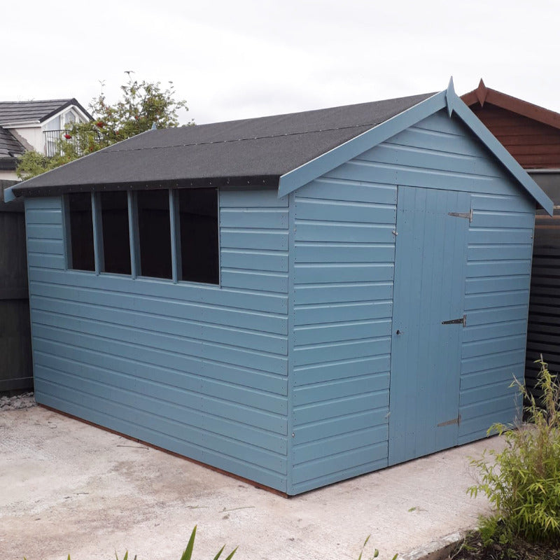 Bards 10' x 8' Popular Custom Apex Shed - Pre Painted | Sheds.co.uk