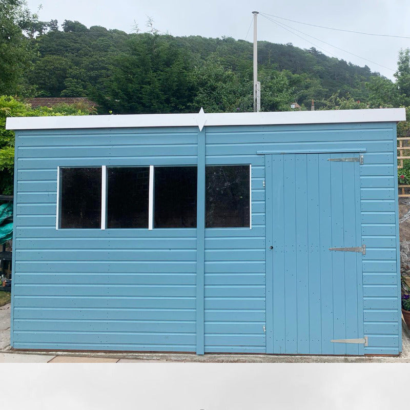 Bards 10' x 8' Popular Custom Pent Shed - Pre Painted | Sheds.co.uk