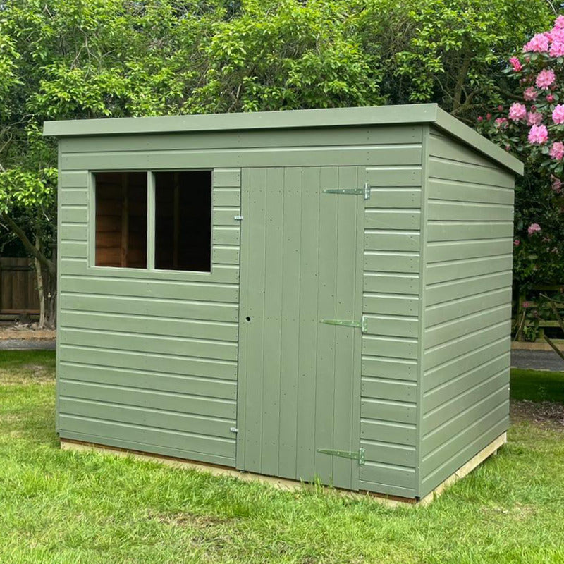 Bards 8' x 6' Popular Custom Pent Shed - Pre Painted | Sheds.co.uk