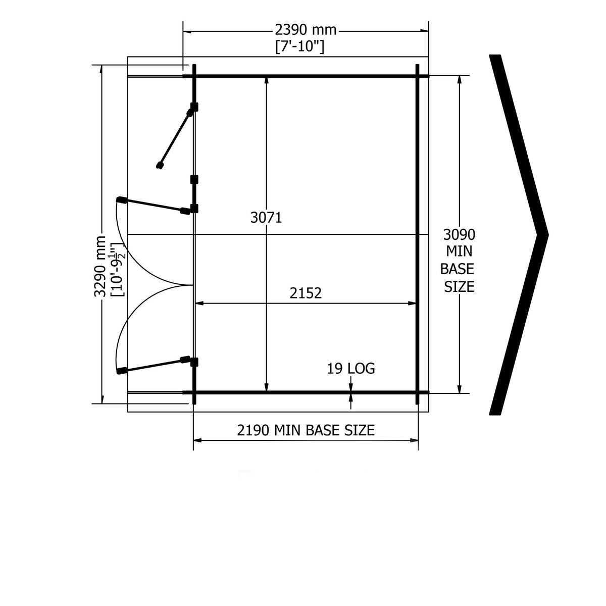 Loxley 20' x 8' Wembley Insulated Garden Room | Sheds.co.uk
