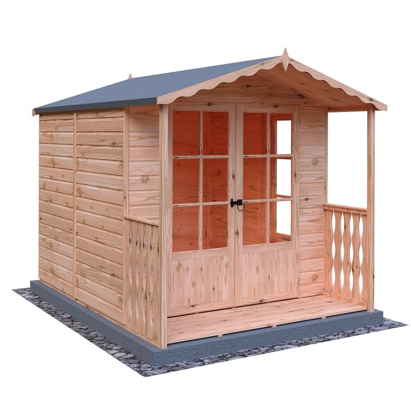 Loxley 7' x 7' Kingswood Summer House With Veranda | Sheds.co.uk