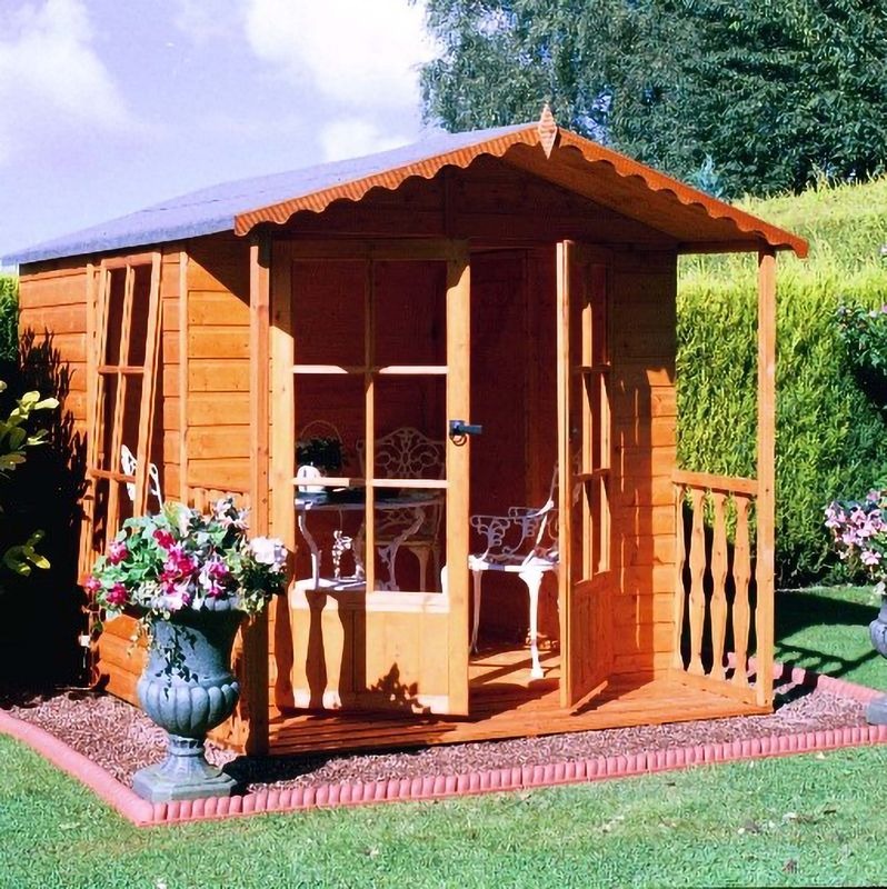 Loxley 7' x 7' Kingswood Summer House With Veranda | Sheds.co.uk