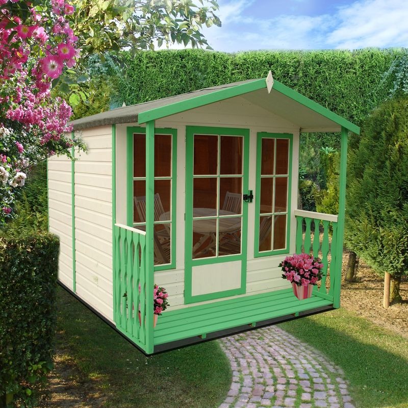 Loxley 7' x 7' Broadway Summer House With Veranda | Sheds.co.uk