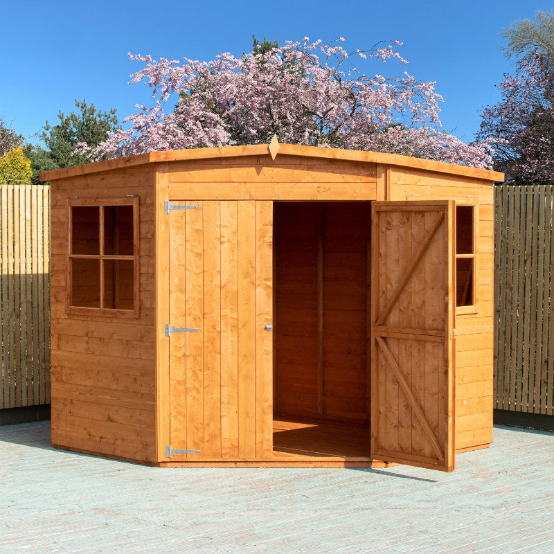 Loxley 7' x 7' Shiplap Corner Shed | Sheds.co.uk