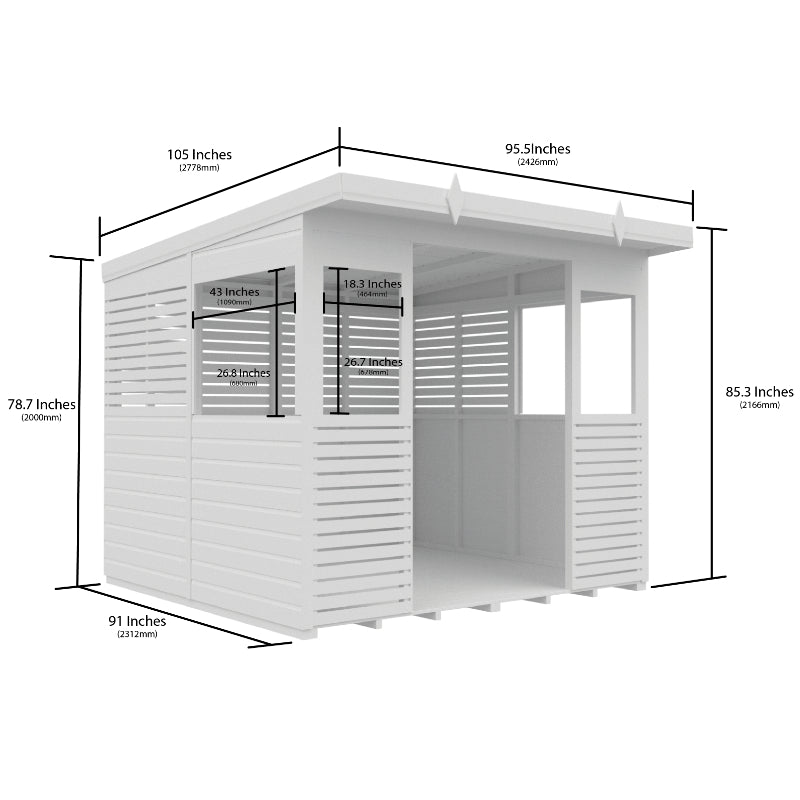 Holt 8' x 8' Pressure Treated Outdoor Kitchen Barbecue Shelter | Sheds.co.uk