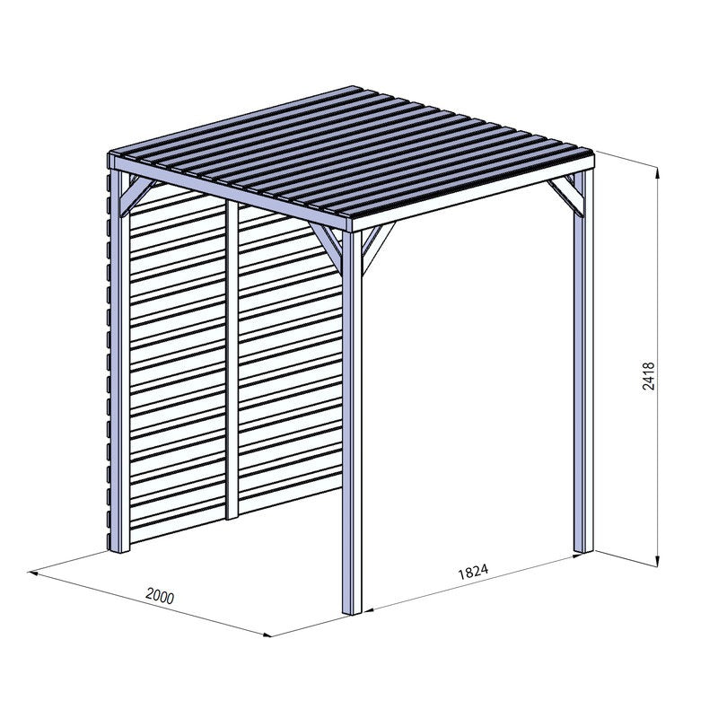 Adley 2m x 2m Modern Wooden Pergola | Sheds.co.uk