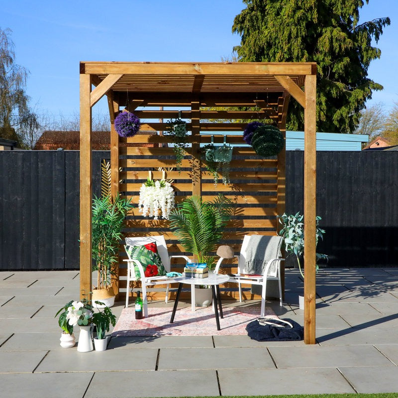 Adley 2m x 2m Modern Wooden Pergola | Sheds.co.uk