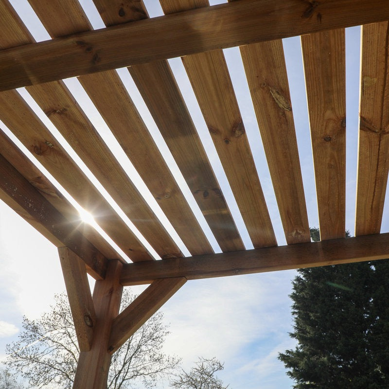Adley 2m x 2m Modern Wooden Pergola | Sheds.co.uk