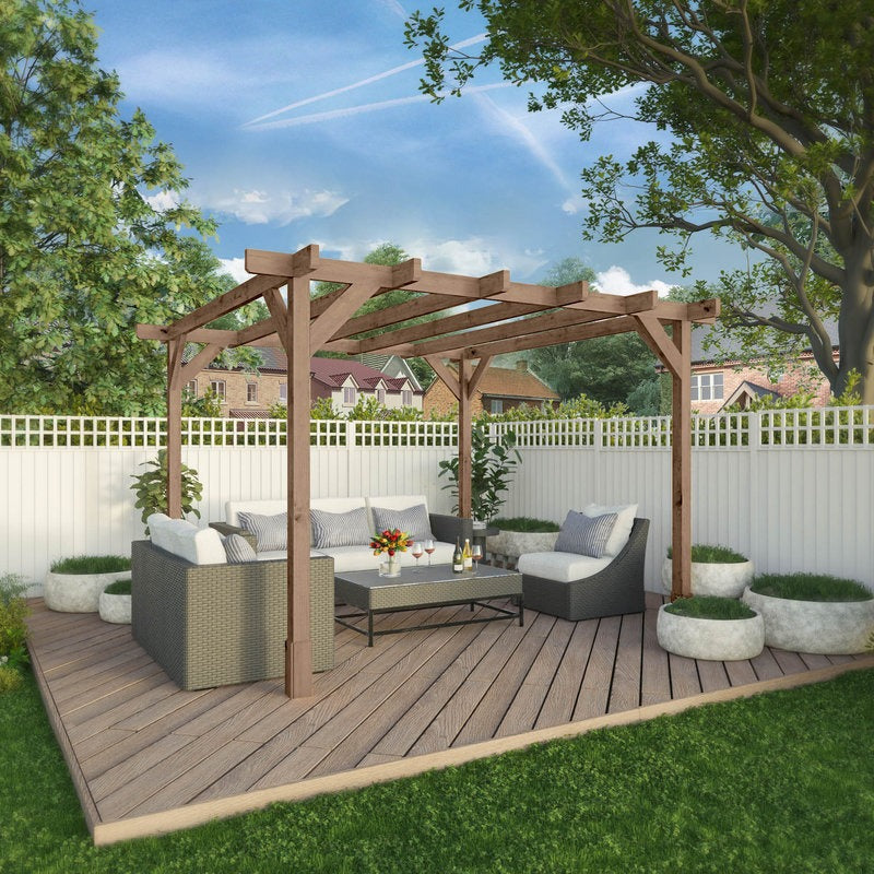 3m x 3m Traditional Wooden Pergola