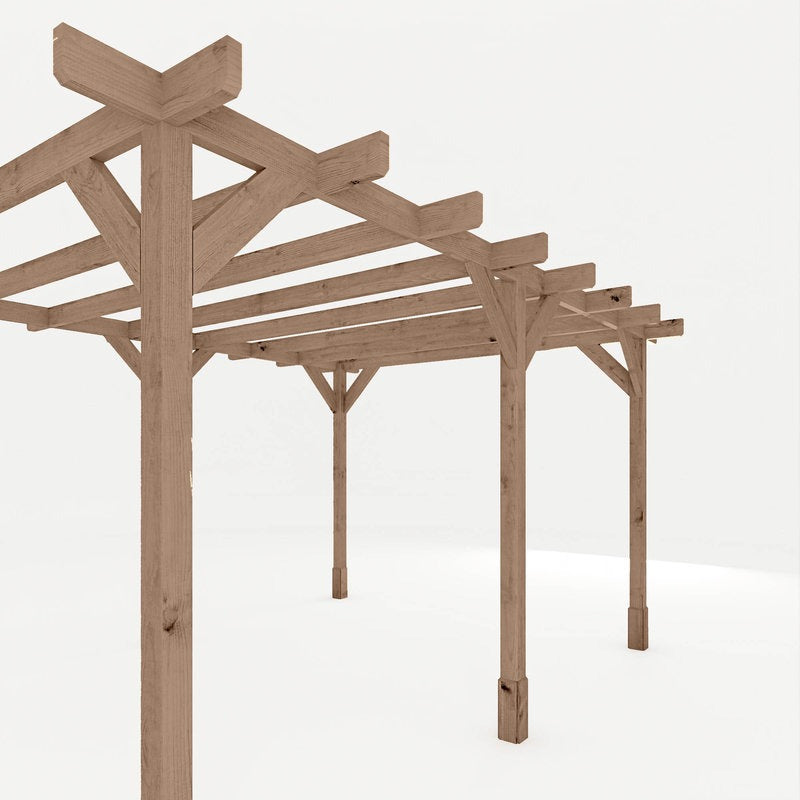 Adley 3m x 4m Traditional Wooden Pergola | Sheds.co.uk
