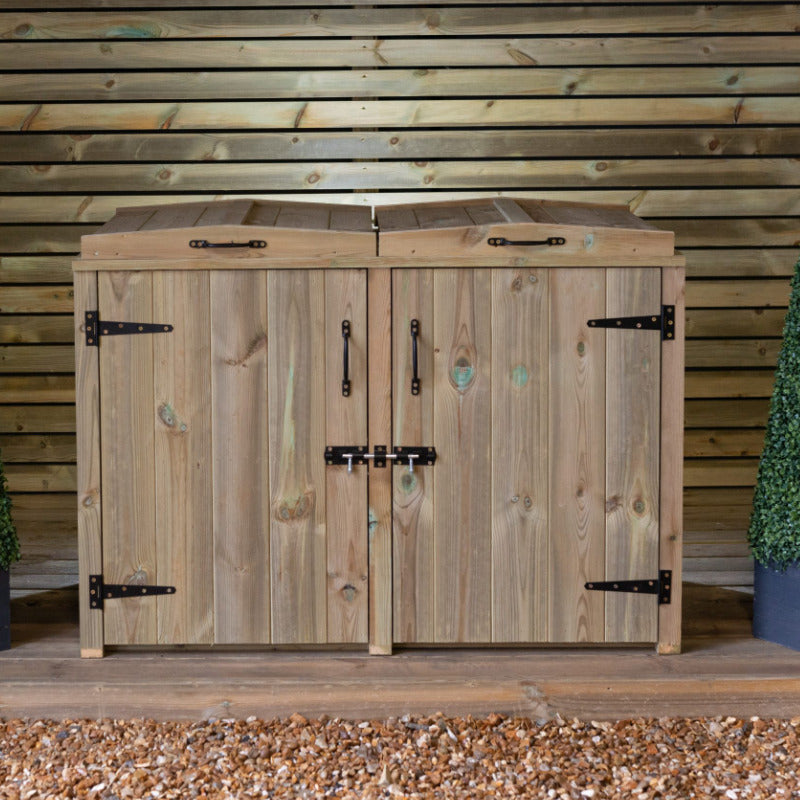 Garden Village Double Dustbin Store | Sheds.co.uk