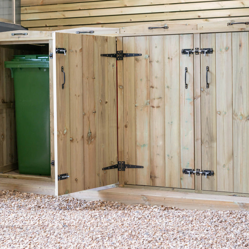 Garden Village Quad Wheelie Bin Store - 240L | Sheds.co.uk