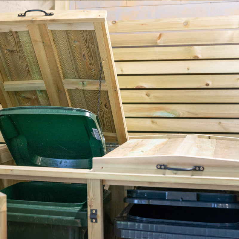 Garden Village Quintet Wheelie Bin Store - Combi | Sheds.co.uk