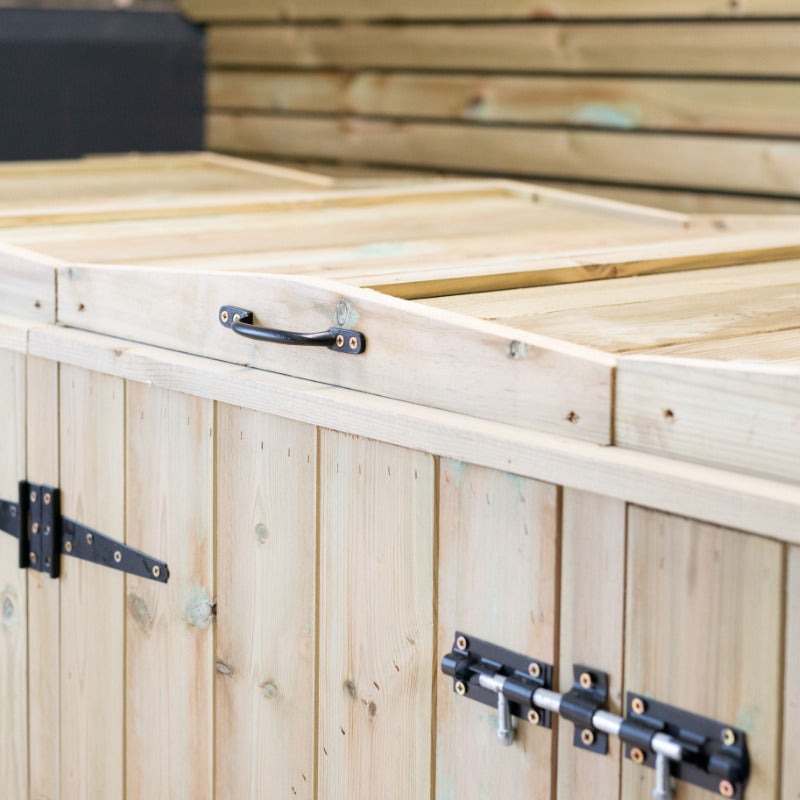 Garden Village Sextet Wheelie Bin Store - 140L | Sheds.co.uk