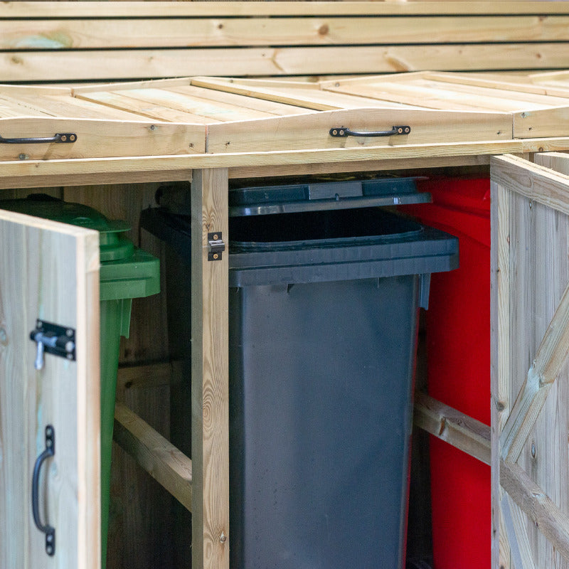 Garden Village Sextet Wheelie Bin Store - 140L | Sheds.co.uk