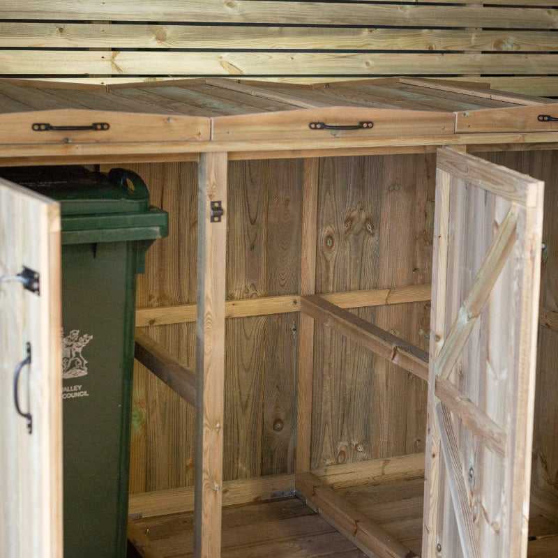Garden Village Triple Wheelie Bin Store - 240L | Sheds.co.uk