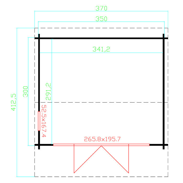 Greenway 3.5m x 3m Charnwood Log Cabin - 44mm | Sheds.co.uk