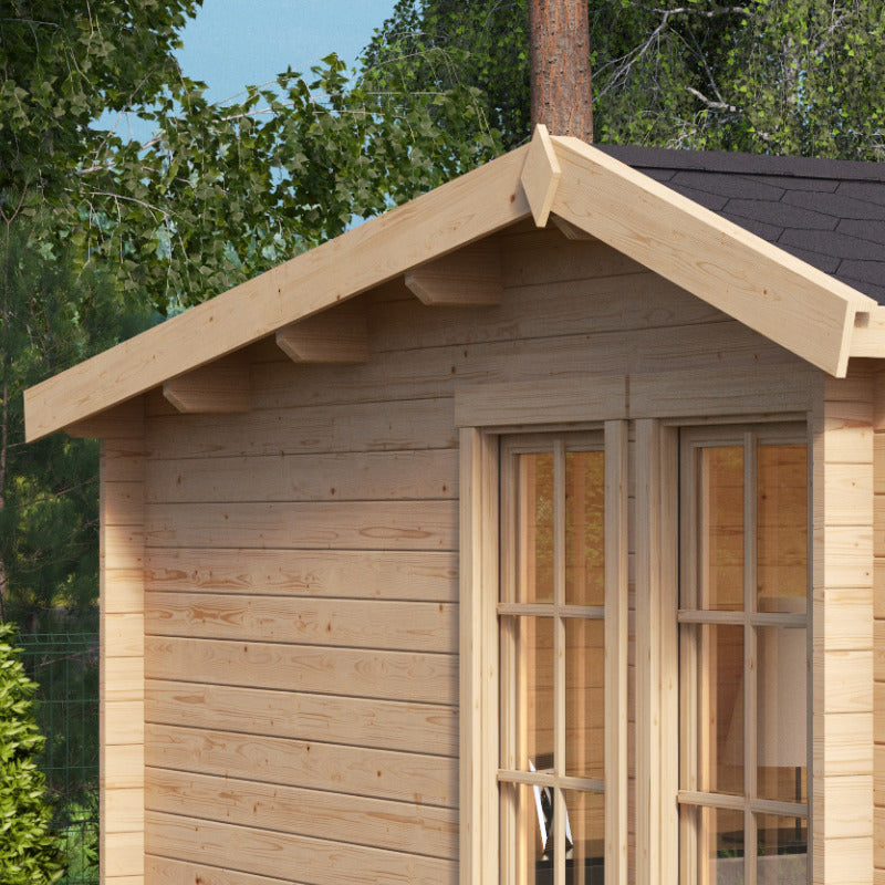Greenway 4.21m x 5.7m Evenwood Log Cabin - 44mm | Sheds.co.uk
