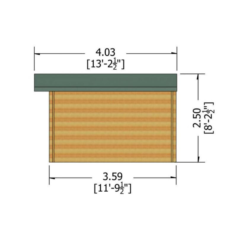Loxley 3.6m x 3.6m Harrow Log Cabin - 28mm | Sheds.co.uk