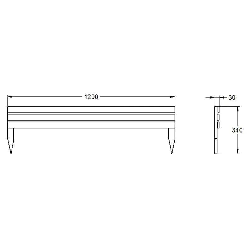 Hartwood 1.2m Slatted Edging | Sheds.co.uk