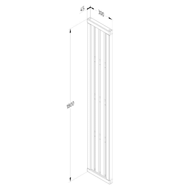 Hartwood 6' Pressure Treated Vertical Slatted Garden Screen