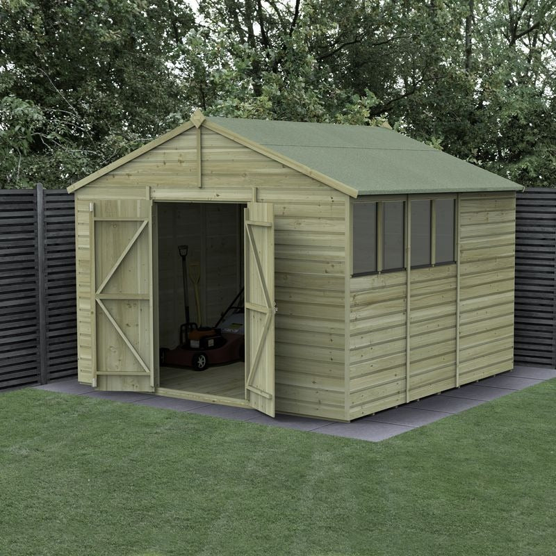 Hartwood 10' x 10' Pressure Treated Double Door Shiplap Apex Shed | Sheds.co.uk
