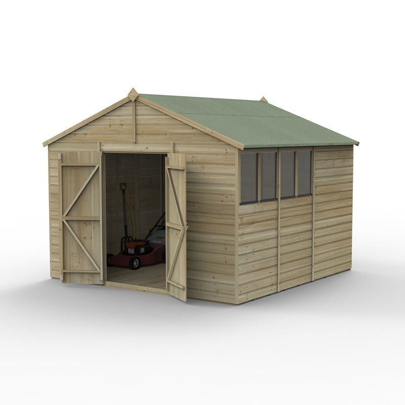 Hartwood 10' x 10' Pressure Treated Double Door Shiplap Apex Shed | Sheds.co.uk