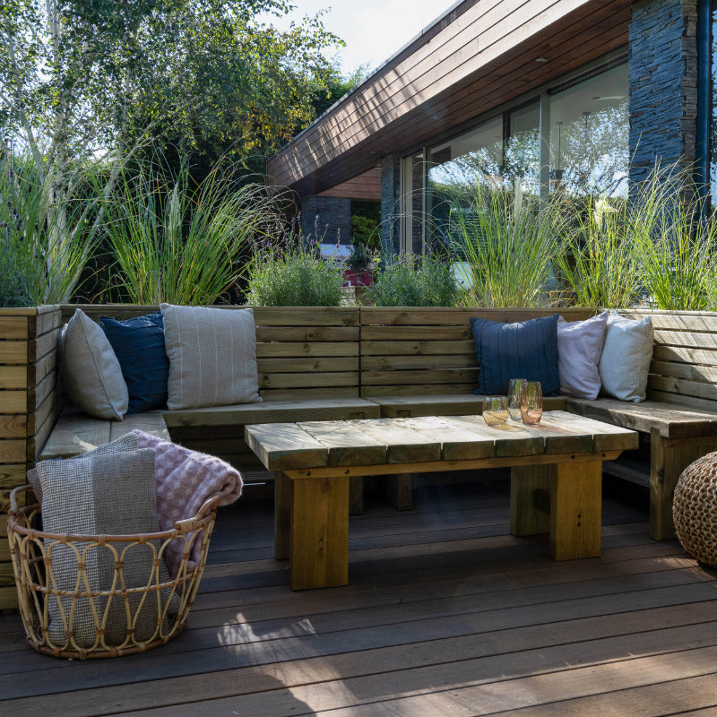 Hartwood 160cm Linear Corner Planter | Sheds.co.uk